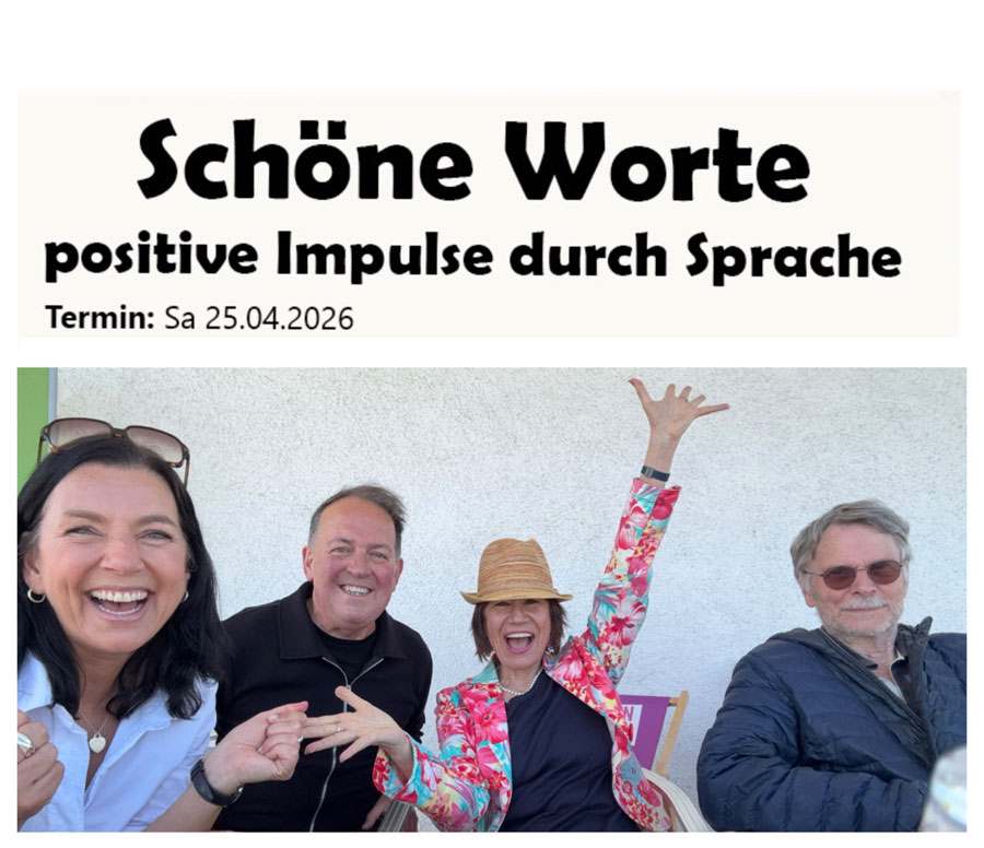 positive Impulse durch Sprache - schöne Worte - Wirtschaftspsychologie Workshop Frankfurt ABO-Workshop Rhein-Main Dipl.-Psych. Jürgen Junker - 2026  
